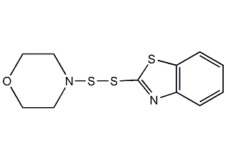 2-(4-嗎啉基二硫代)苯并噻唑結構式